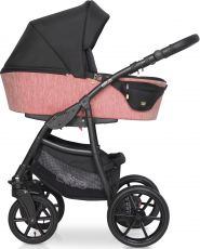 Детская коляска 2 в 1 Expander Elite 02 Rose (черная ткань – малиновая ткань)